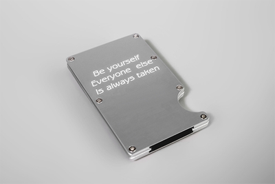 Personalized credit card holder